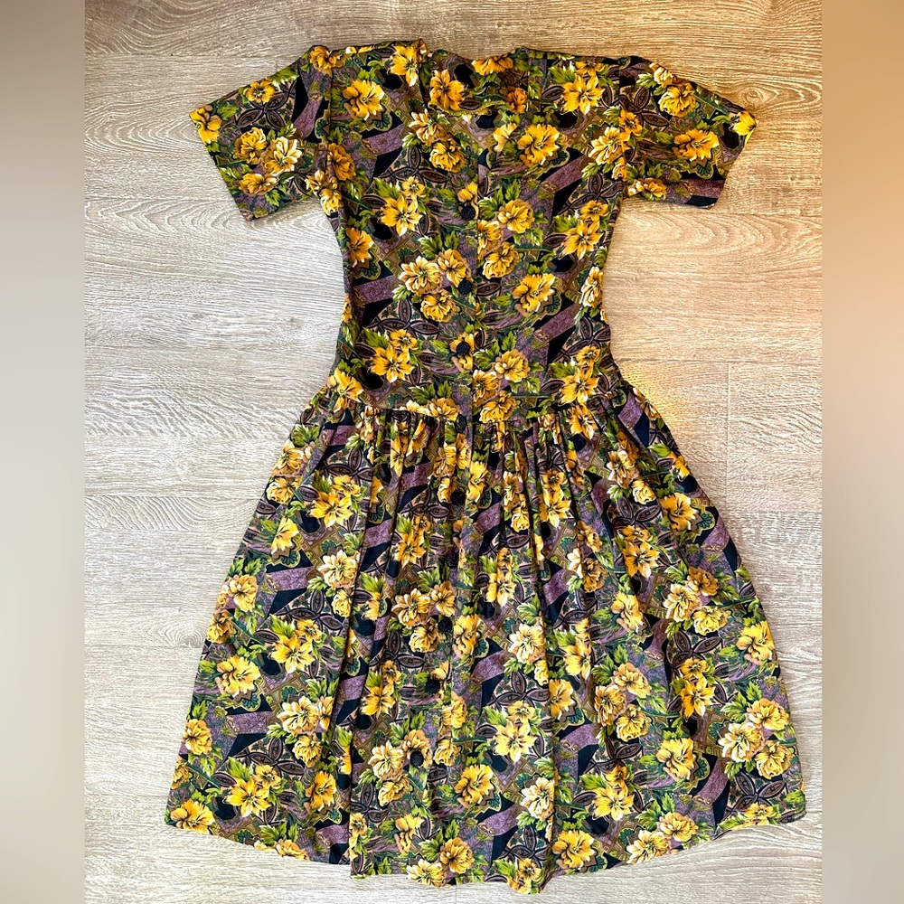 Vintage flowered dress, A-line